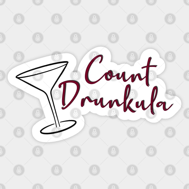 Grace and Frankie Count Drunkula Sticker by baranskini